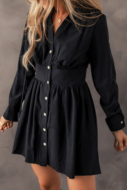 Leia Long Sleeve Shirt Mini Dress