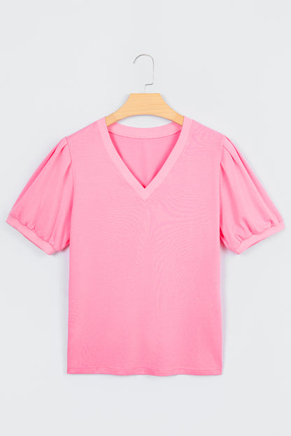 Pink V Neck Top - The Gold Cactus