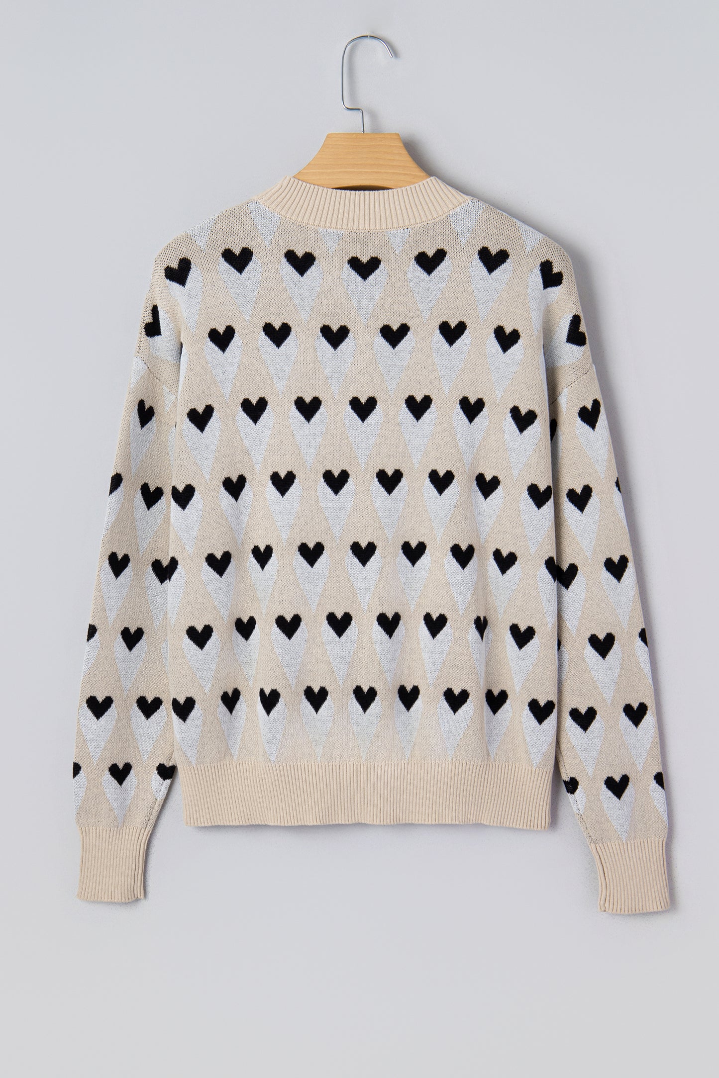 Val Heart Print Sweater