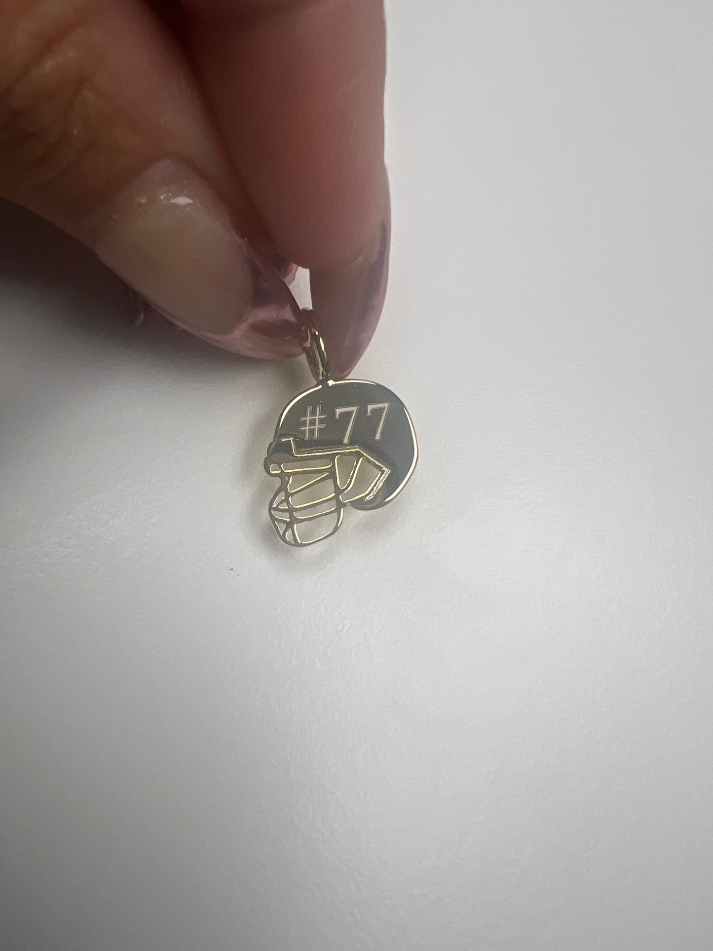 Engravable Football Helmet Charm