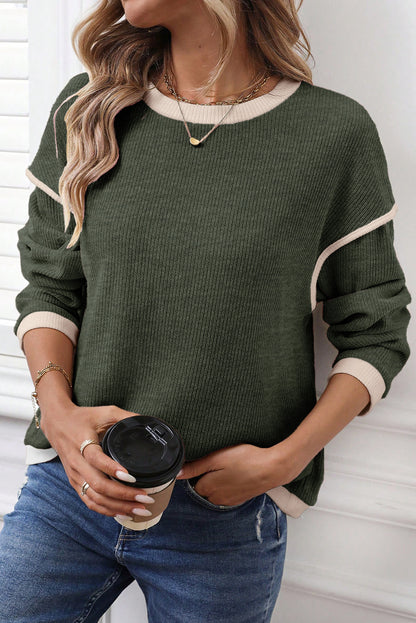 Olive Knit Top