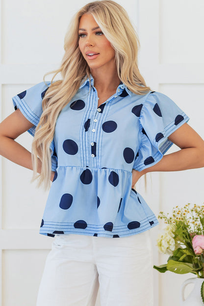 Journey Polka Dot Buttoned Blouse