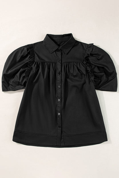 Elena Puff Sleeve Loose Shirt