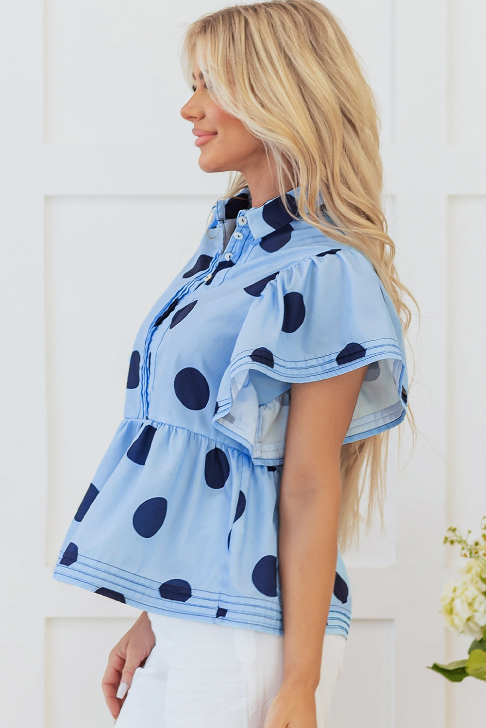 Journey Polka Dot Buttoned Blouse