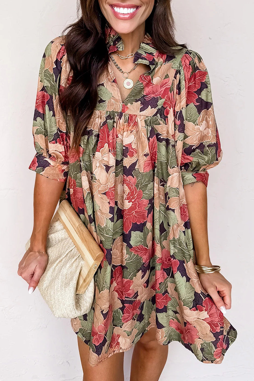 Lucia Floral Print Dress - The Gold Cactus