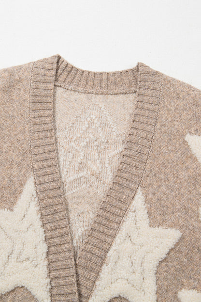 Clare Sherpa Star Cardigan