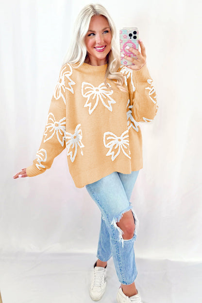 Lia Pink Bow Sweater