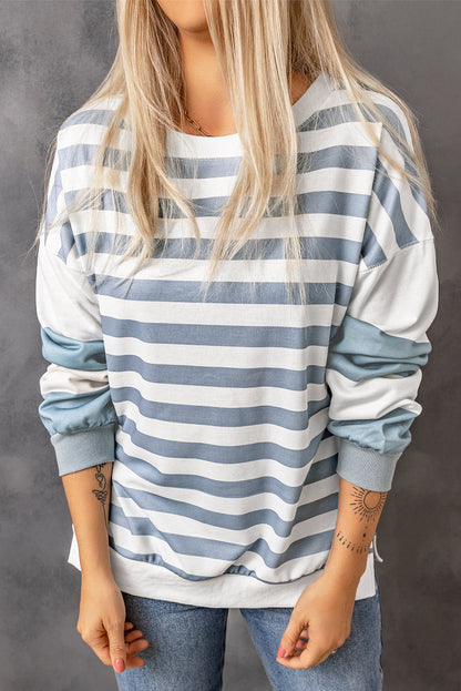 Elina Striped Pullover Sweatshirt