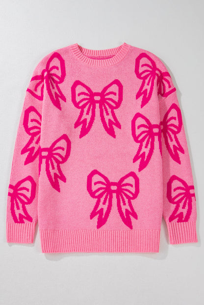 Lia Pink Bow Sweater