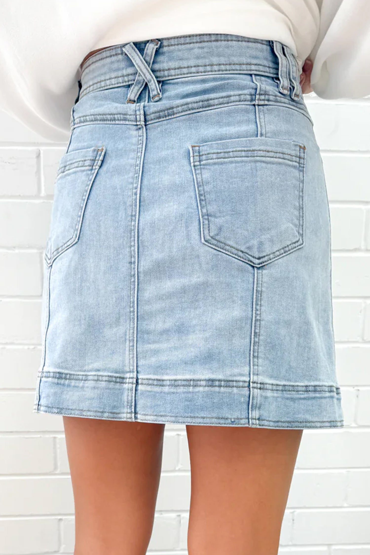 Vivian Denim Mini Skirt - The Gold Cactus
