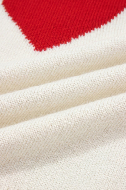 Amore Valentine Heart Short Sleeve Sweater - The Gold Cactus