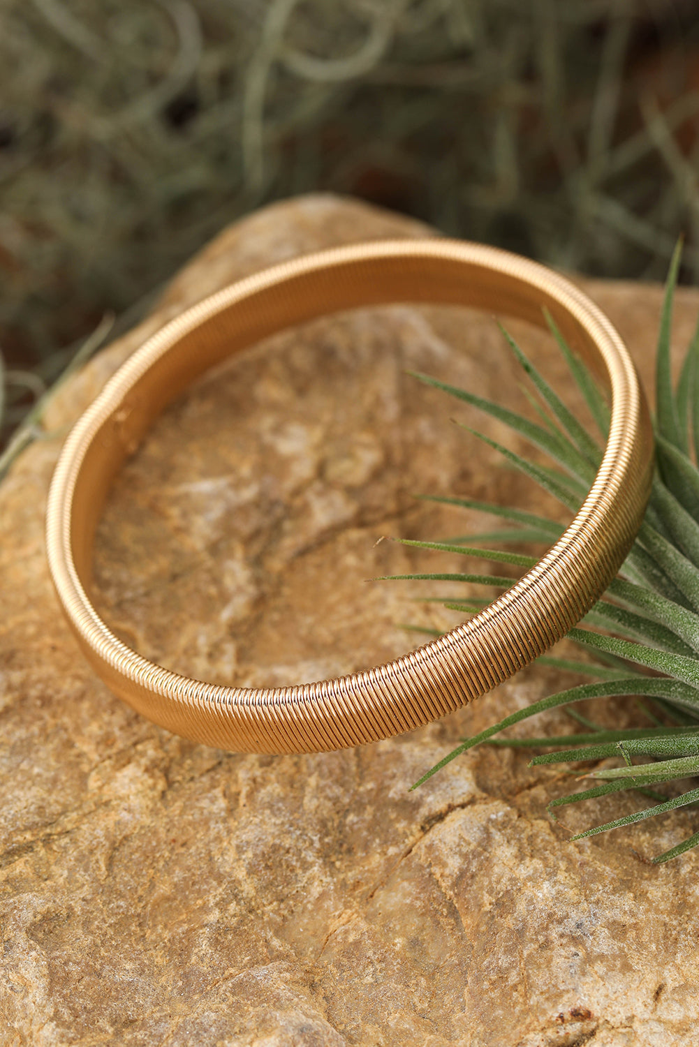 Stretchy Metal Wide Bangle