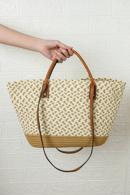 Jaylani Woven Tote Bag - Threaded Pear