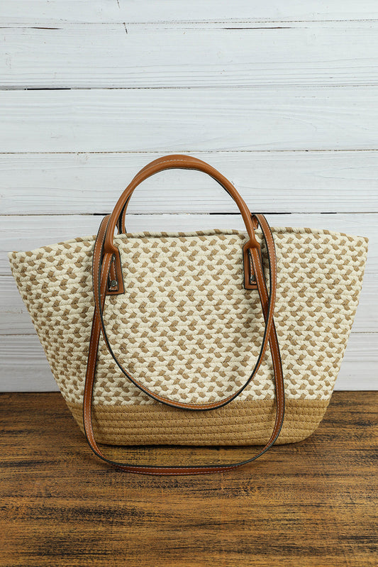 Jaylani Woven Tote Bag - The Gold Cactus