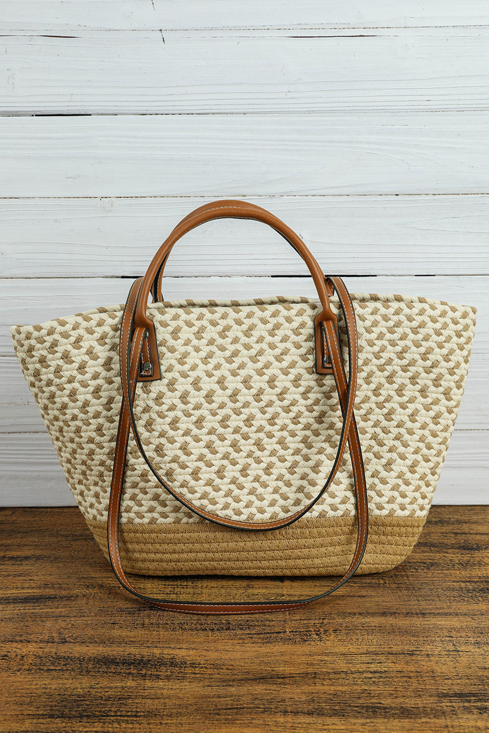 Jaylani Woven Tote Bag - Threaded Pear