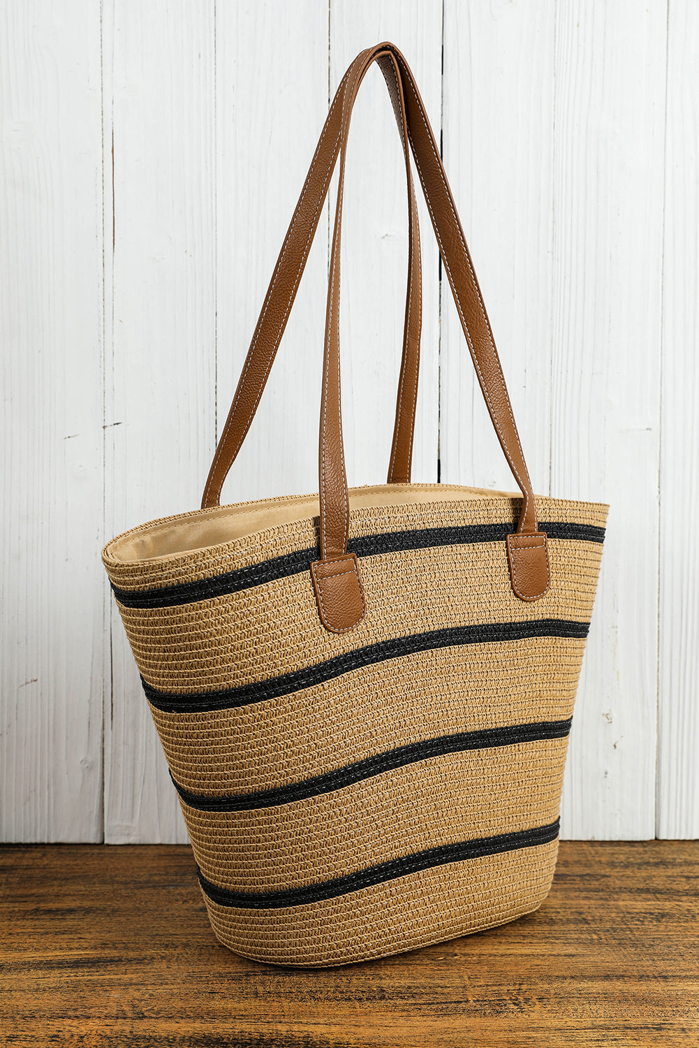 Aya Woven Striped Tote Bag - The Gold Cactus