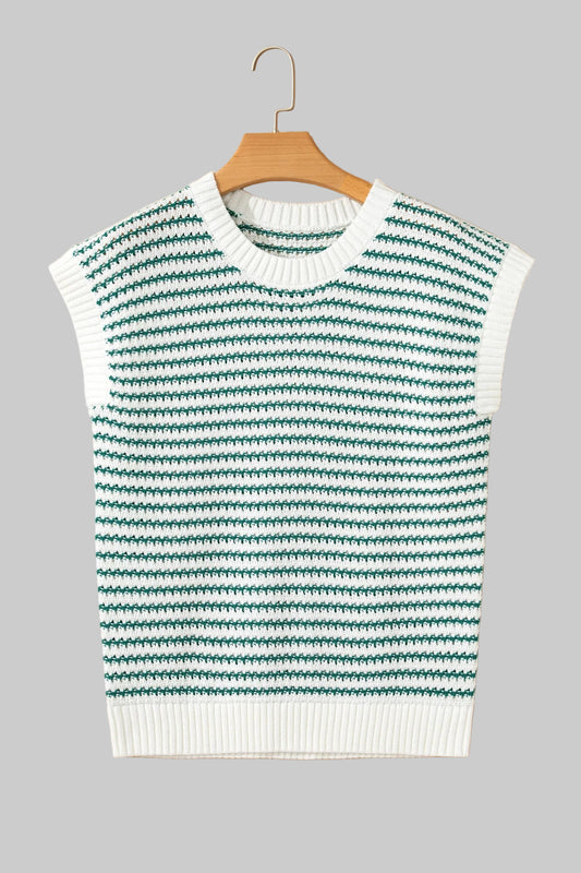 Carol Green Stripe Sweater