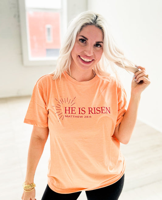 He Is Risen Matthew 28:6 Graphic Tee