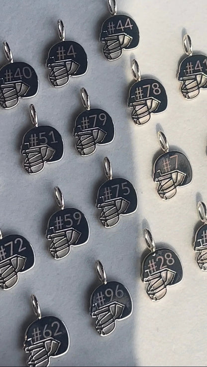 Engravable Football Helmet Charm - The Gold Cactus