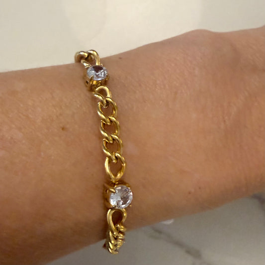 Gold Chain Diamond Bracelet