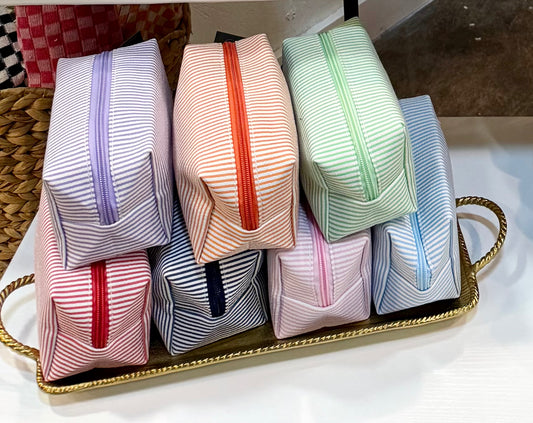 Striped Cosmetic Bag