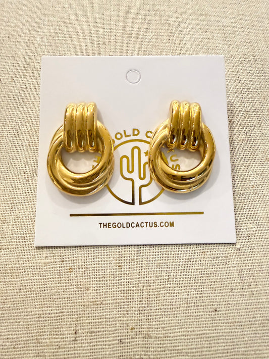 Twisted Stud Earring - The Gold Cactus