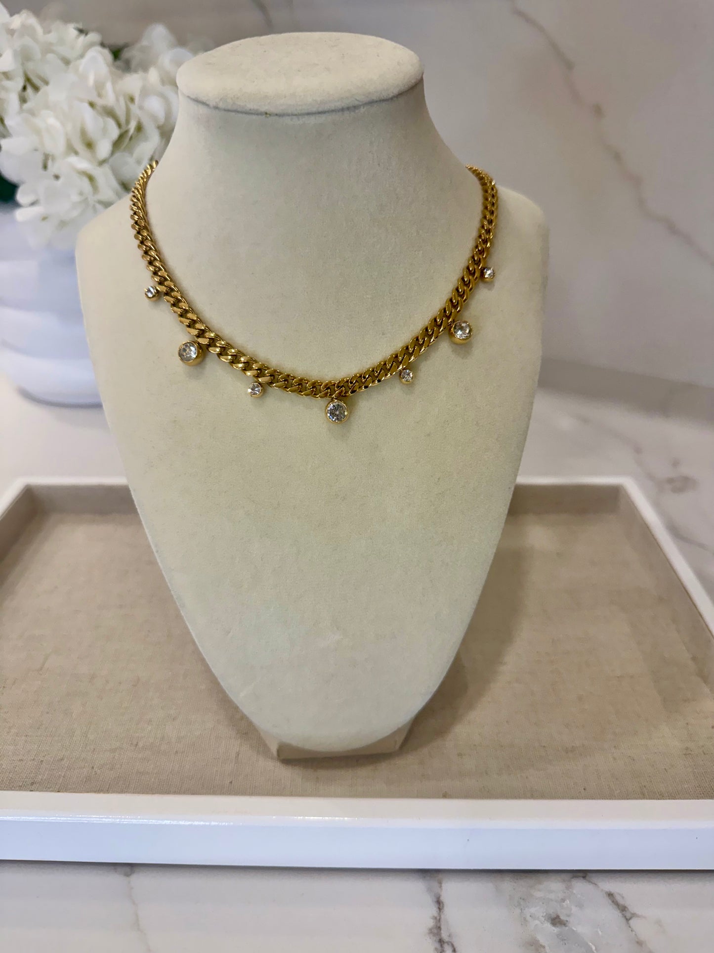 Cuban Chain Drop Necklace