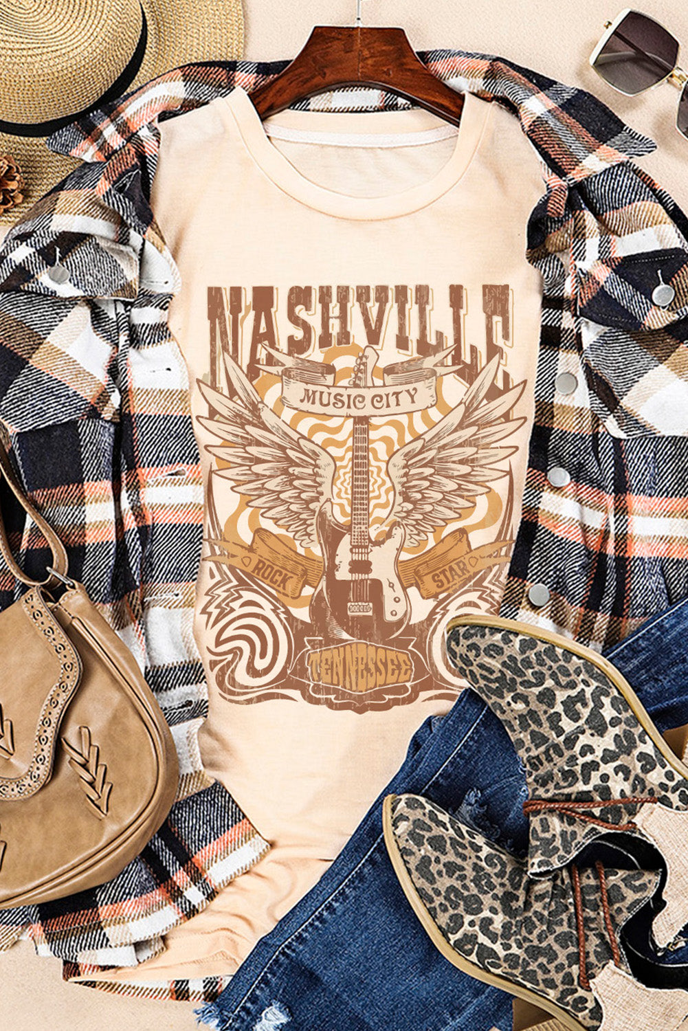 Nashville music City Graphic Tee - The Gold Cactus