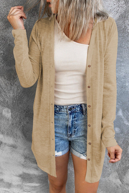 Madison Open-Front Buttons Cardigan