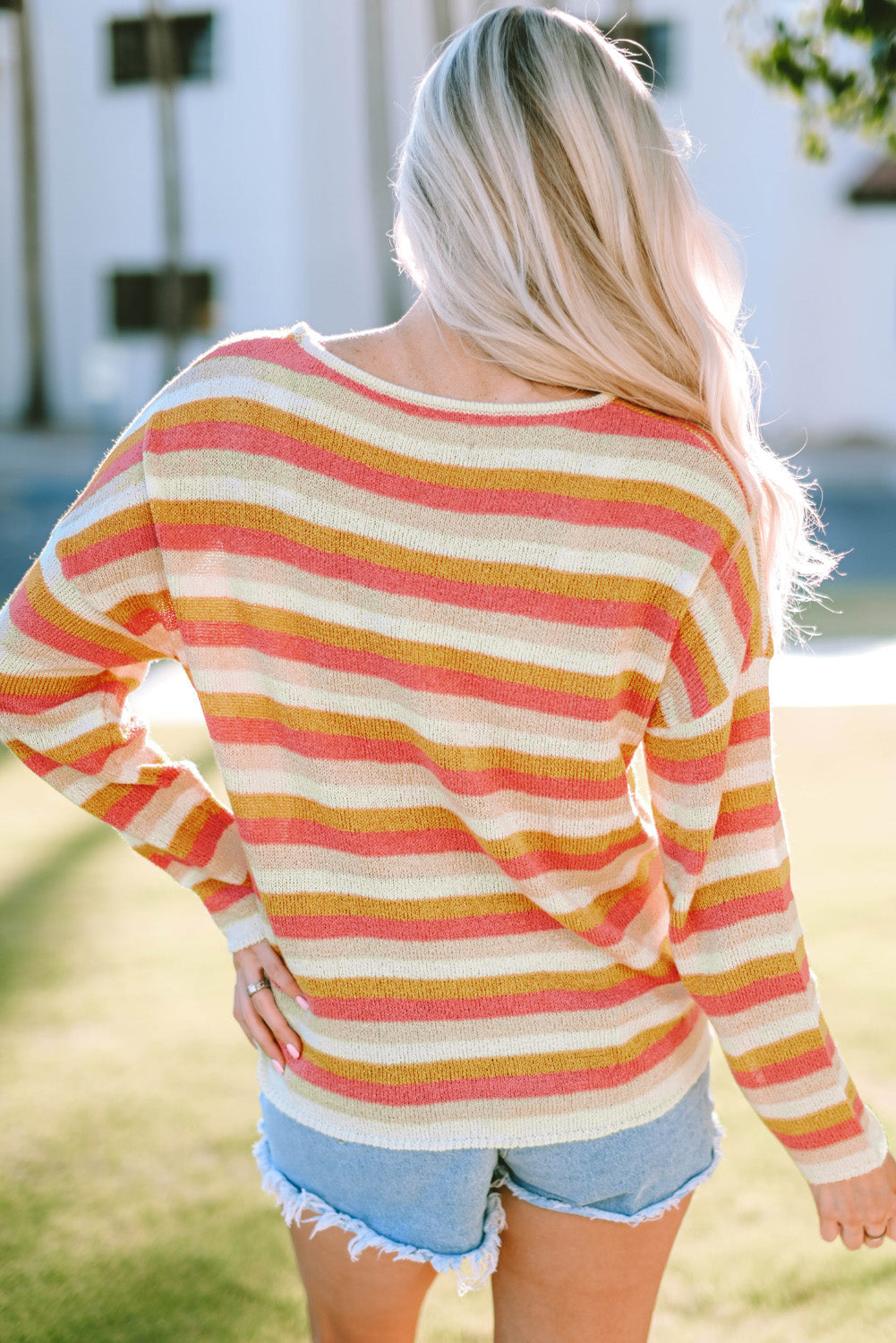 Harper Stripe Long Sleeve Knitted Sweater