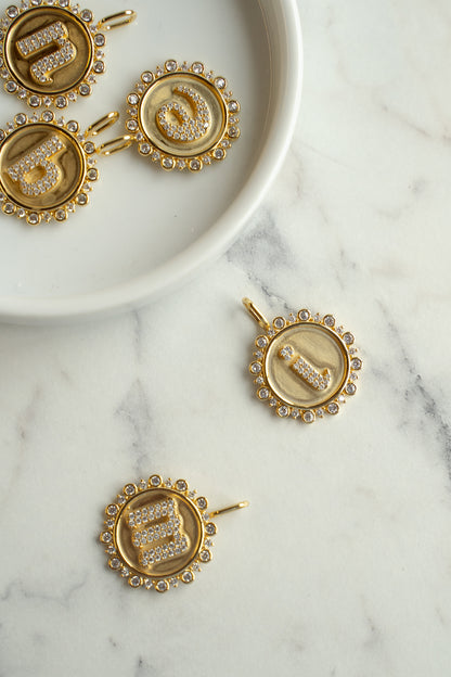 Initial Vintage Coin Charm