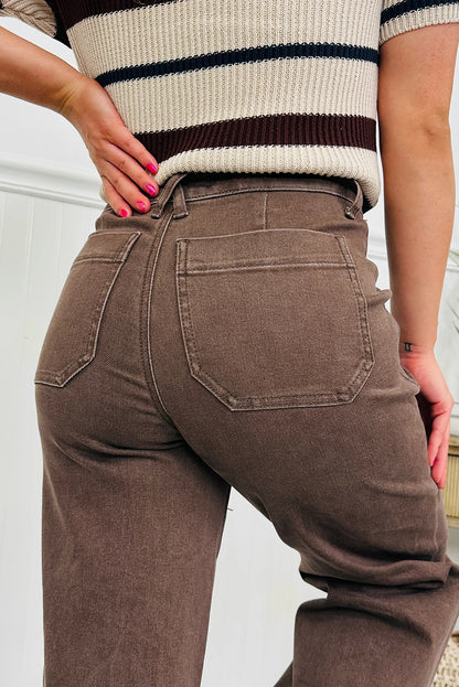 Teagan Dark Brown Jeans