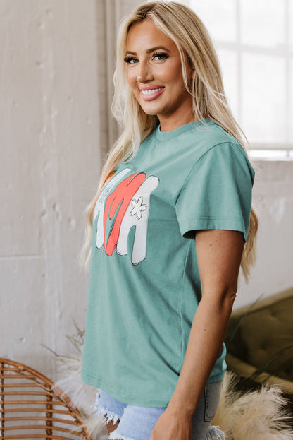 MAMA Mineral Wash Crewneck Tee - Threaded Pear