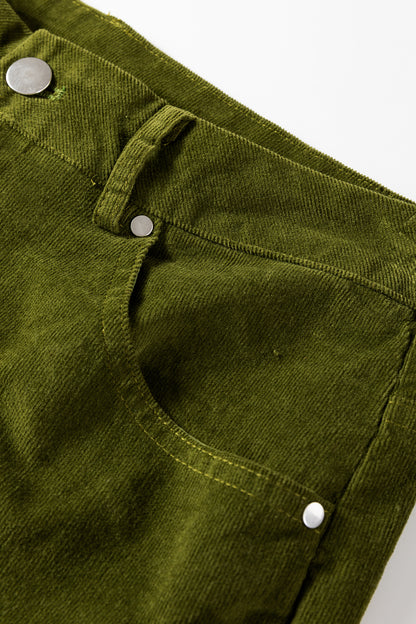 Juliette Green Corduroy Wide Leg Pants