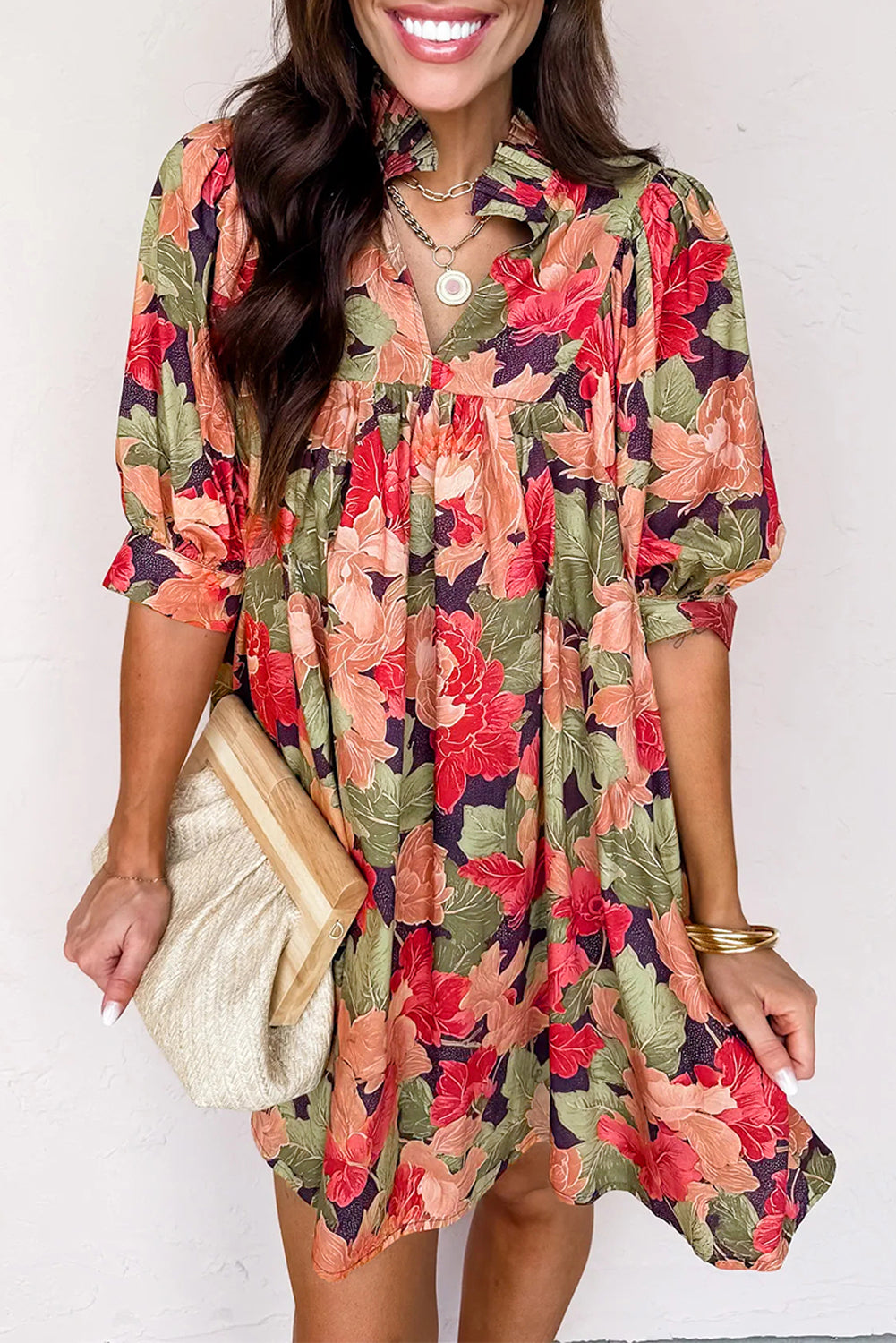 Lucia Floral Print Dress - The Gold Cactus