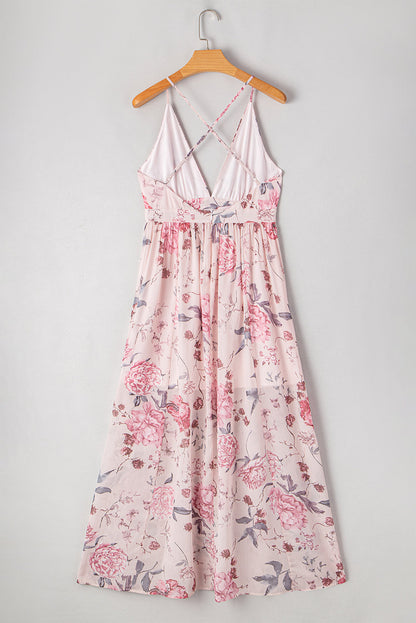 Jenesis Floral Pleated Maxi Dress - Threaded Pear
