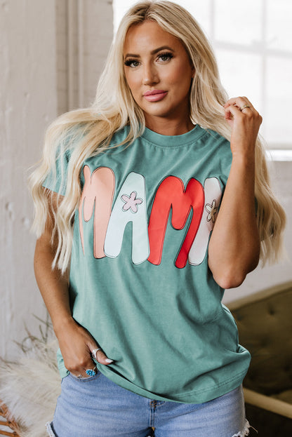 MAMA Mineral Wash Crewneck Tee - Threaded Pear