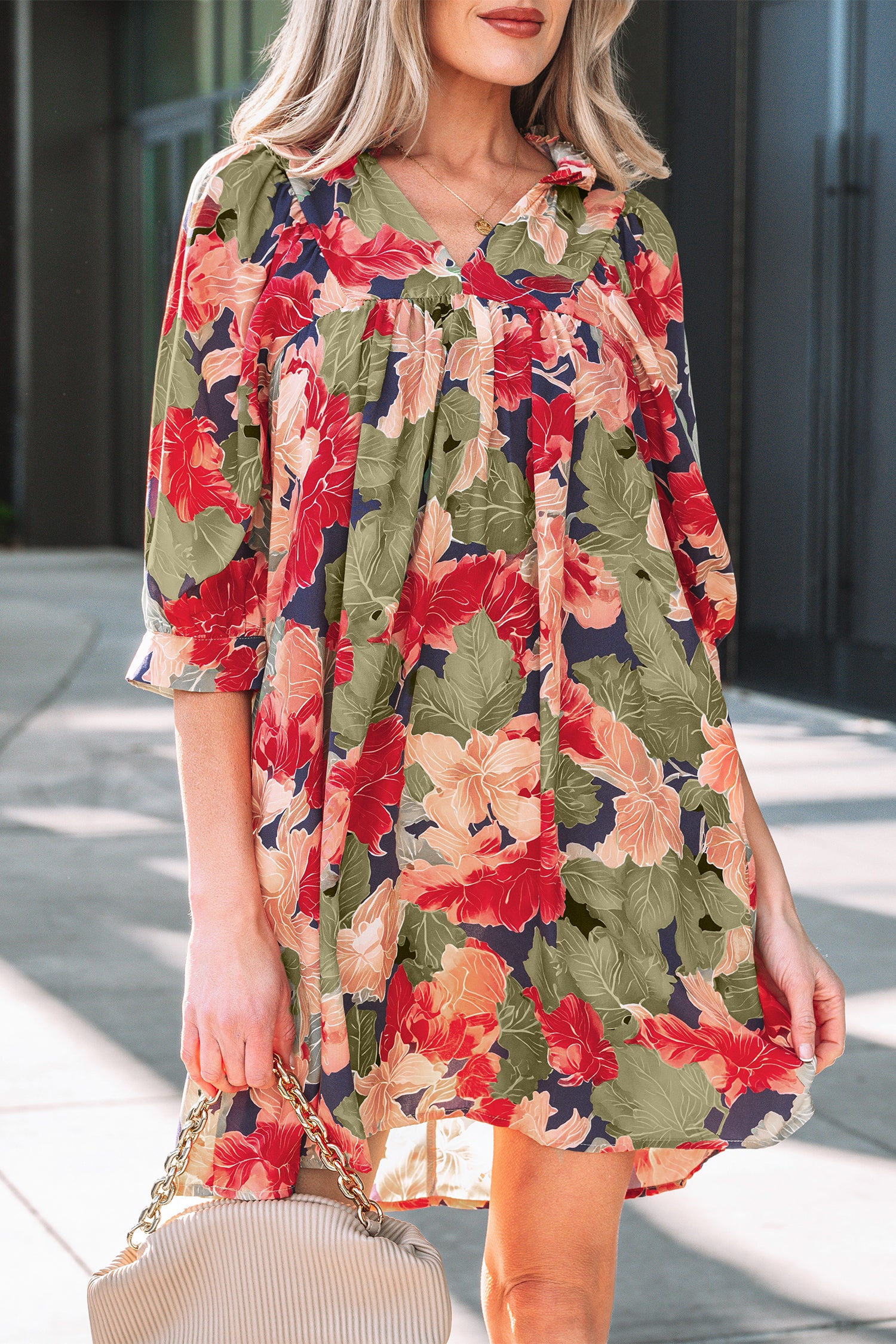 Lucia Floral Print Dress - The Gold Cactus