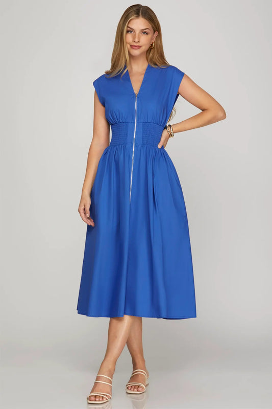 Royal Zipper Dress