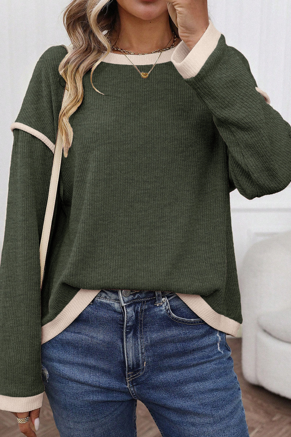 Olive Knit Top