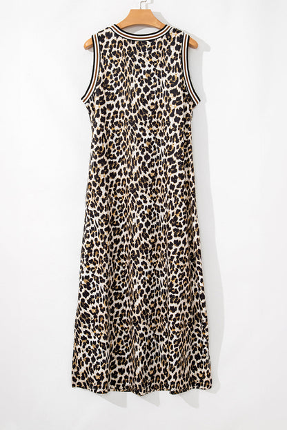Yara Leopard Sleeveless Maxi Dress