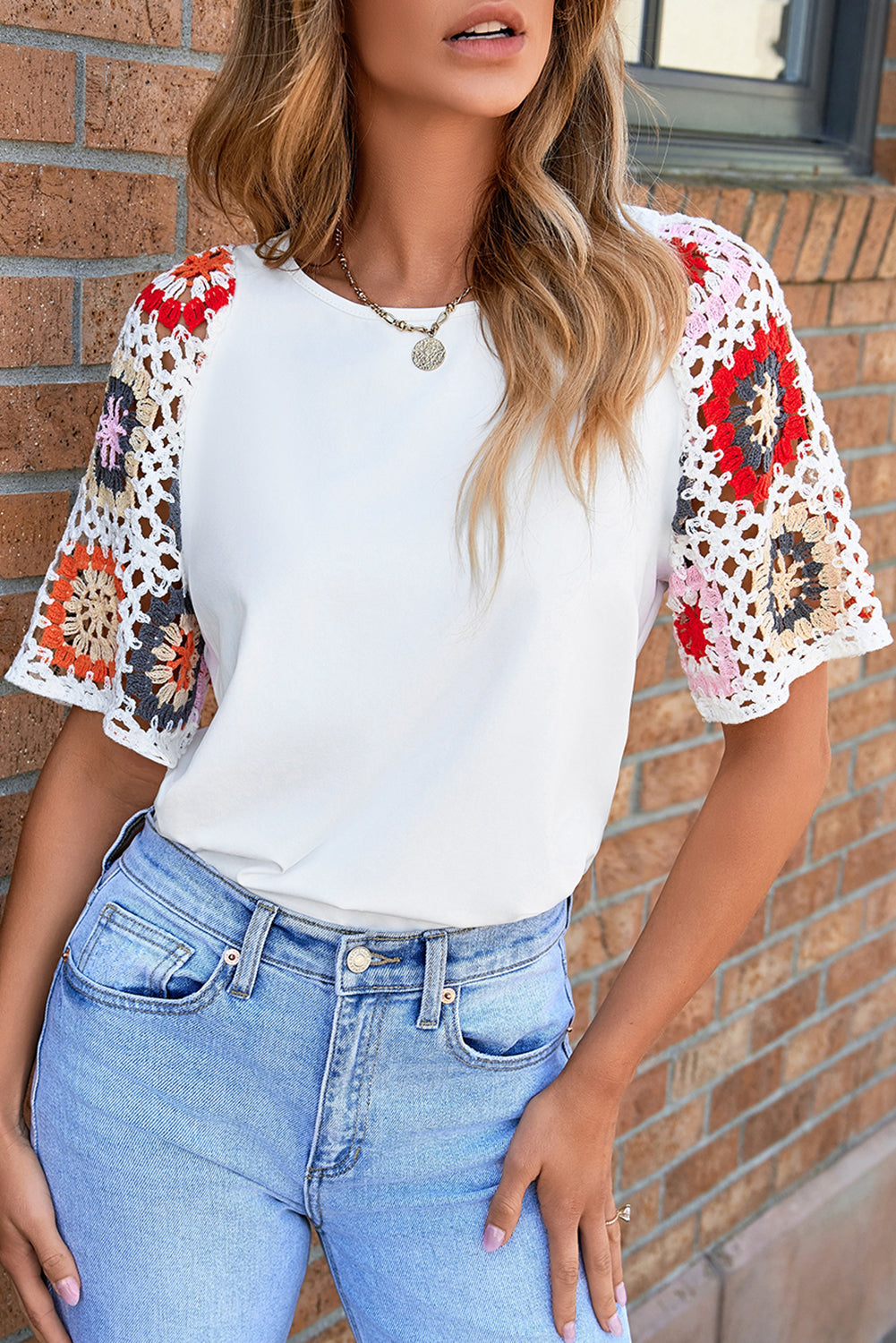 Rayne Crochet Short Sleeve Top