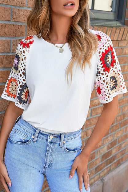 Rayne Crochet Short Sleeve Top