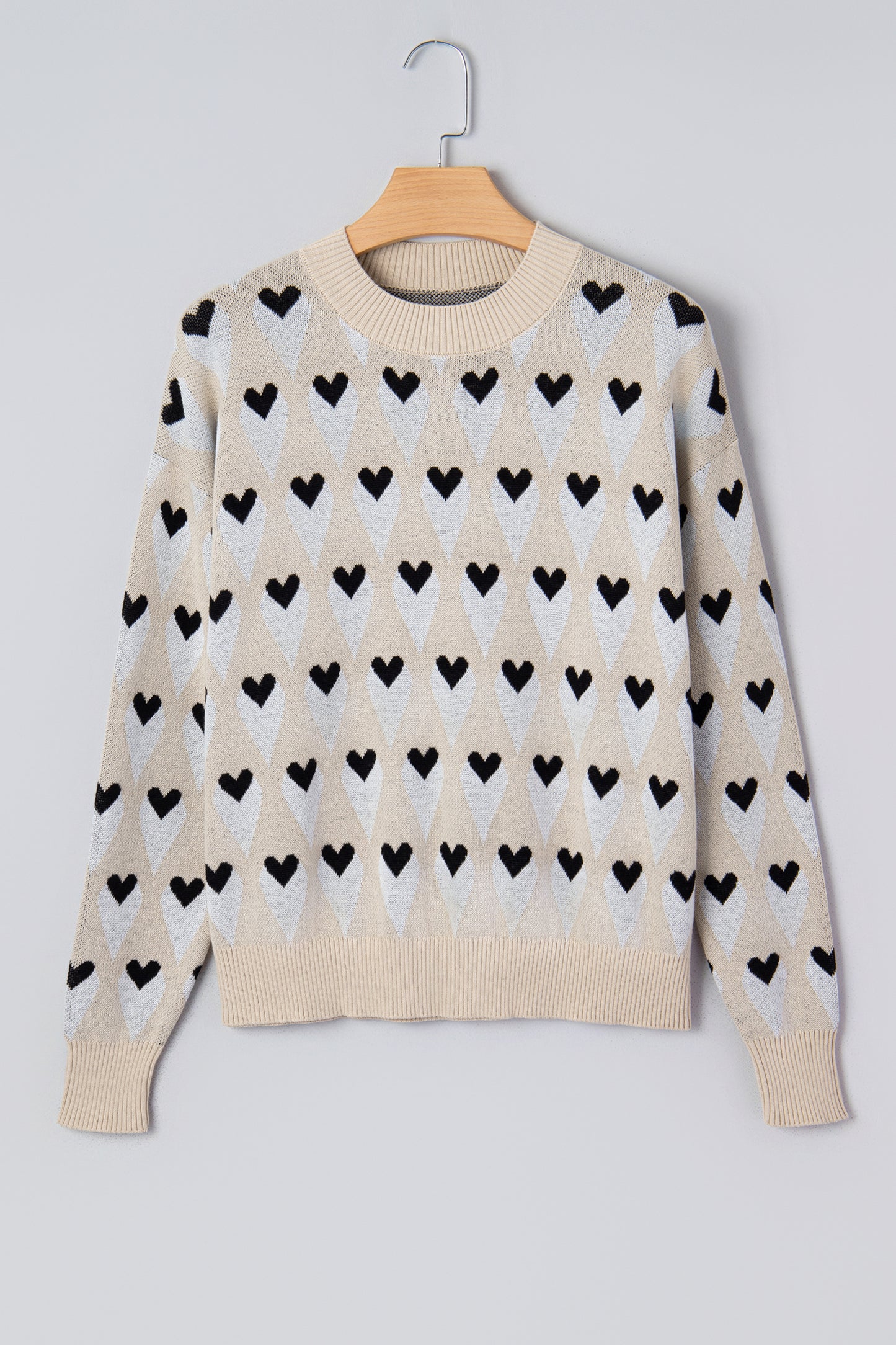 Val Heart Print Sweater
