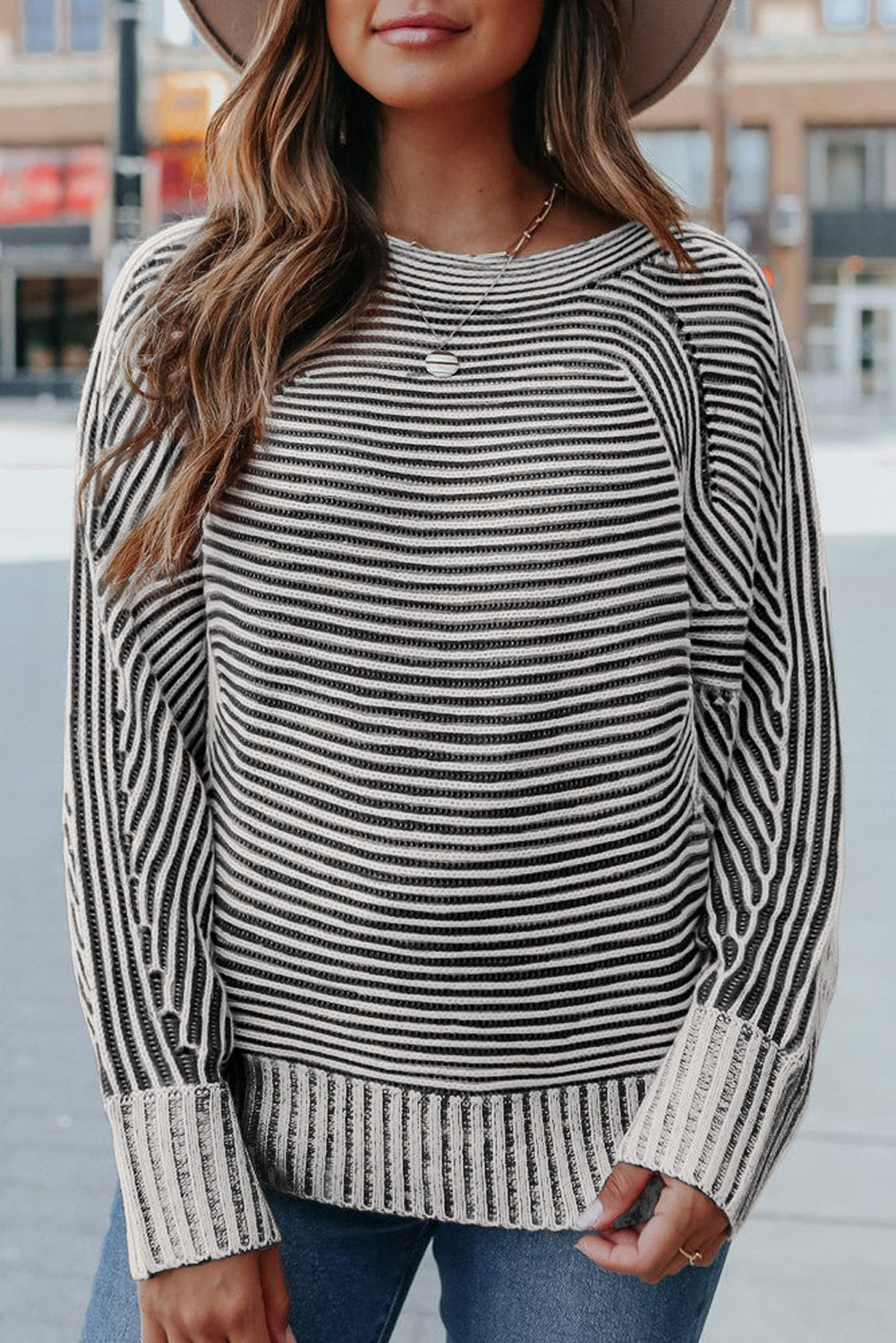 Clara Ribbed Knit Sweater