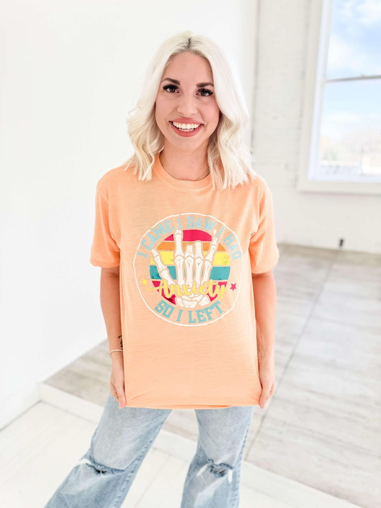 Colorful Came Saw Anxiety Graphic Tee