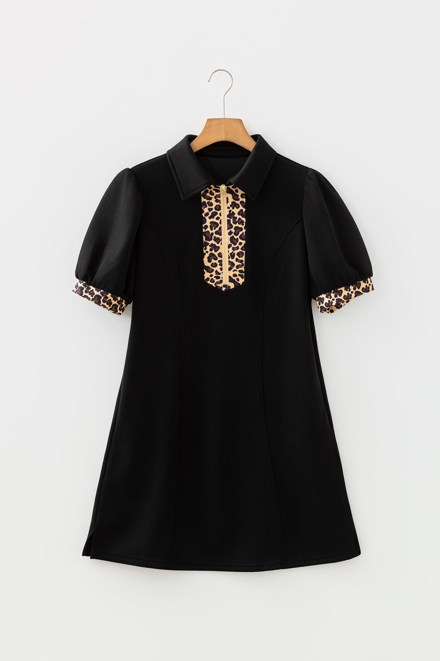 Maria Black Leopard Mini Dress - The Gold Cactus