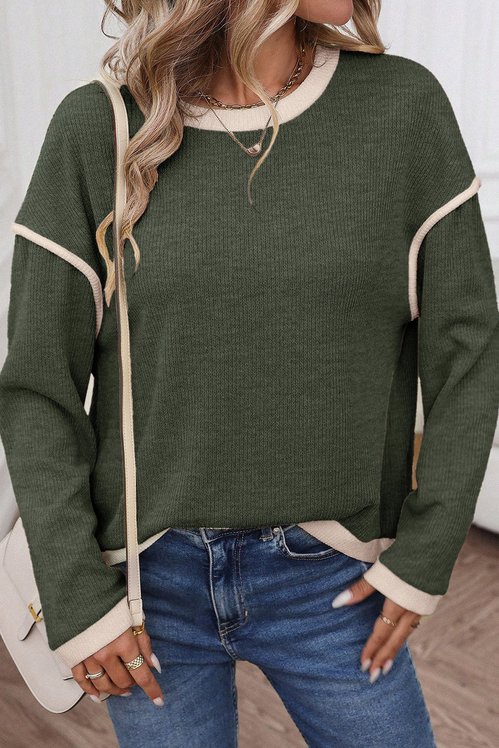 Olive Knit Top