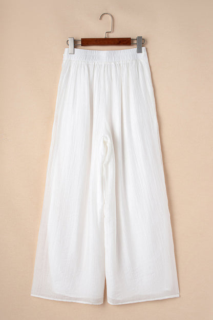 Jessie Casual Tie Waist Pleated Wide Leg Pants - Threaded Pear