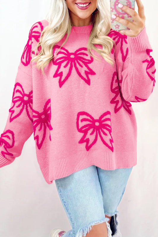Lia Pink Bow Sweater